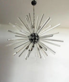 Murano Glass Chandelier – Sputnik – 50 Prisms – Transparent