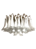 Murano Ceiling Lamp – 64 Petals – Transparent / white