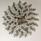 Murano Chandelier – Poliedri – 185 Glass – Smoked / transparent