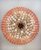 Murano Glass Chandelier – 265 Prisms – Pink