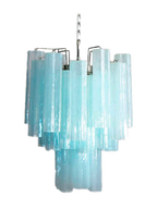 Murano Glass Chandelier – 30 Tubes – Opal