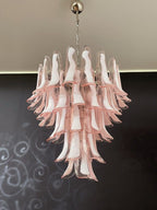 Murano Glass Chandelier – 52 Petals – Pink