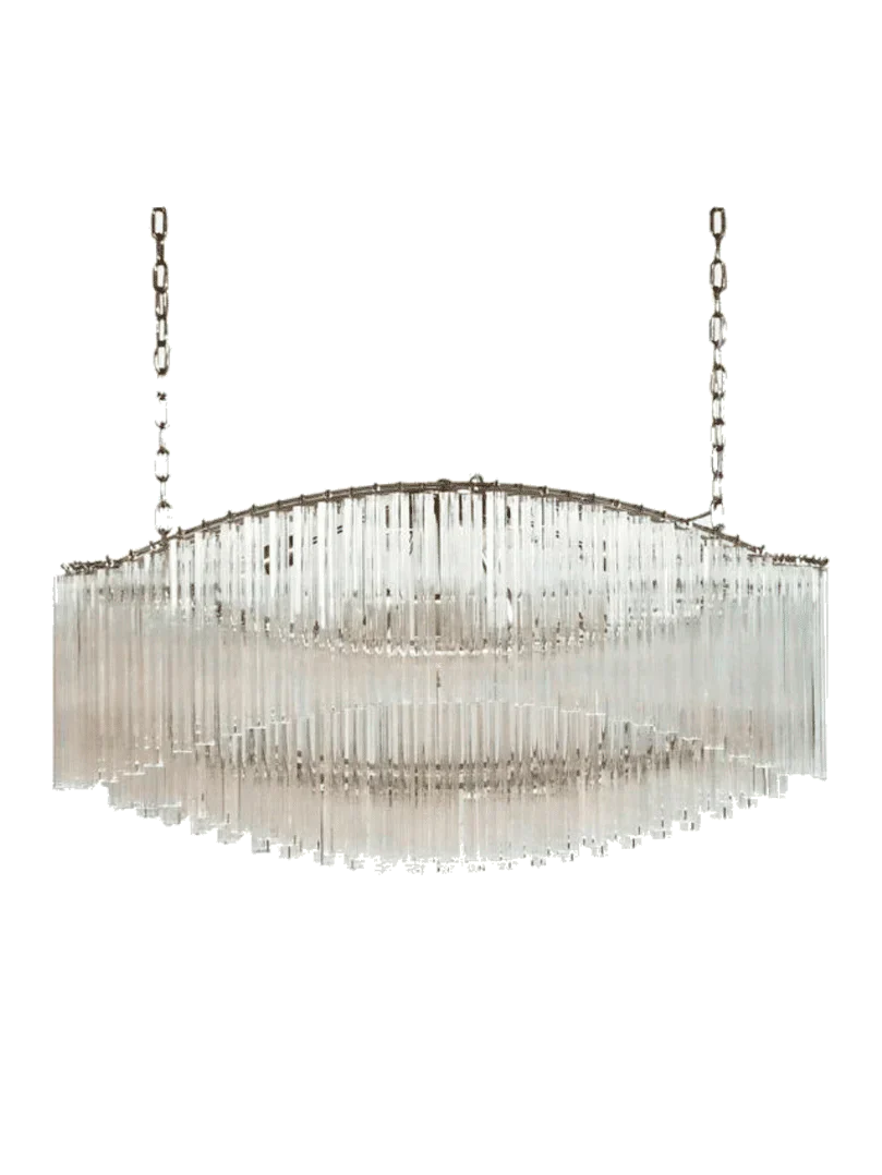 Murano Glass Chandelier – Pagoda – 292 Prisms – Transparent
