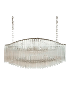 Murano Glass Chandelier – Pagoda – 292 Prisms – Transparent