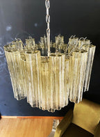 Murano Glass Yellow Chandelier – 36 Tubes