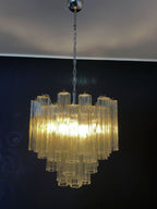 Murano Glass Yellow Chandelier – 36 Tubes
