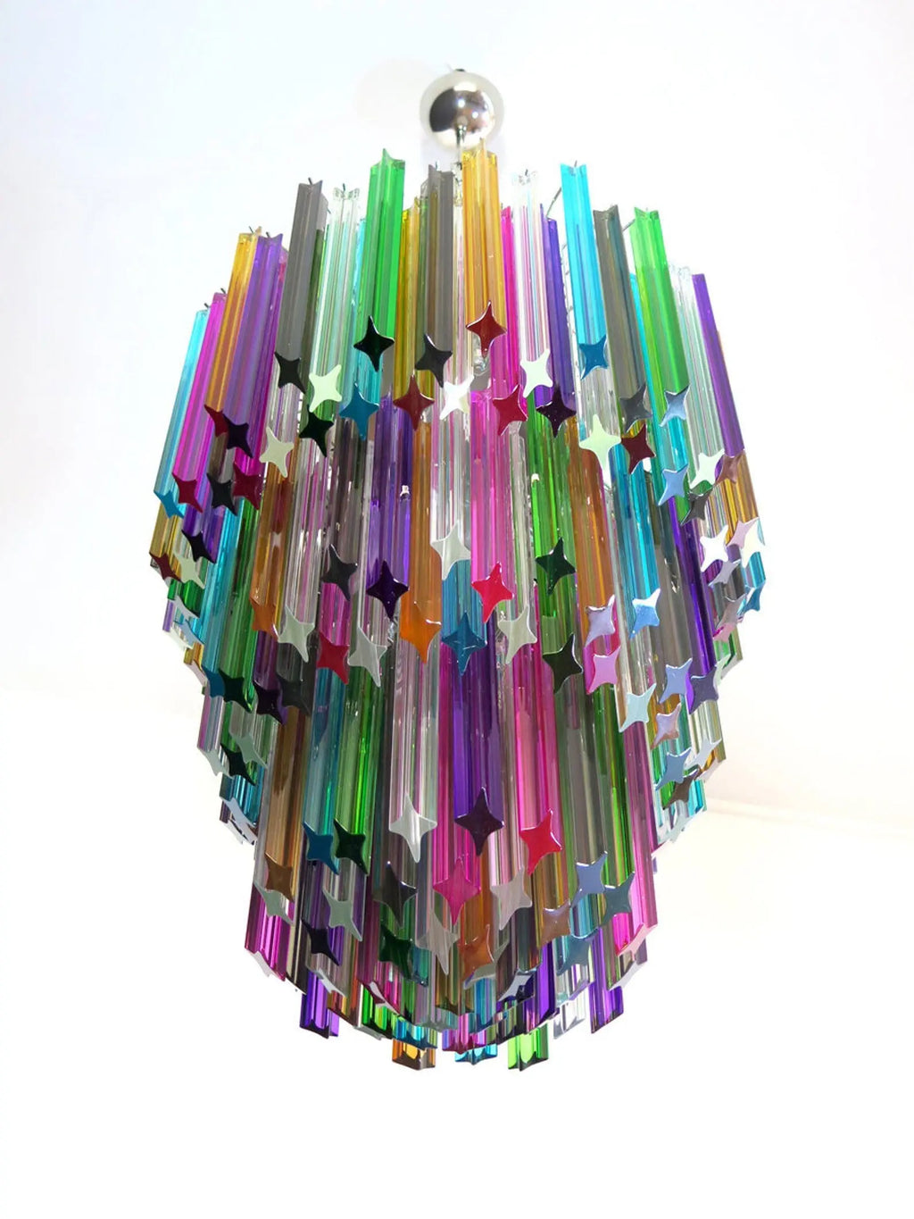 Murano Glass Chandelier – 184 Prisms – Multi