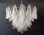Murano Chandelier – Rondini – 57 Glass Leaves – Transparent