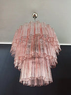 Murano Glass Chandelier – 52 Tubes – Pink