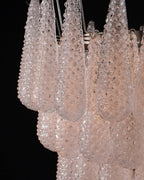 Murano Chandelier – Drop – 75 Glasses – Transparent