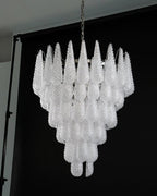 Murano Chandelier – Drop – 75 Glasses – Transparent