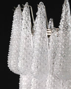 Murano Chandelier – Drop – 75 Glasses – Transparent