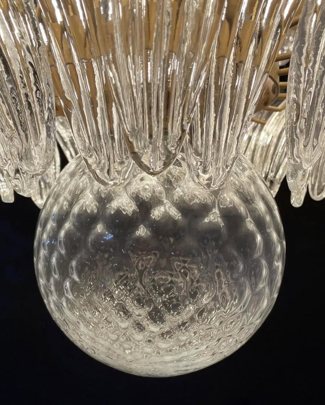 Murano Chandelier – Palmette – 163 Glasses – Smoked