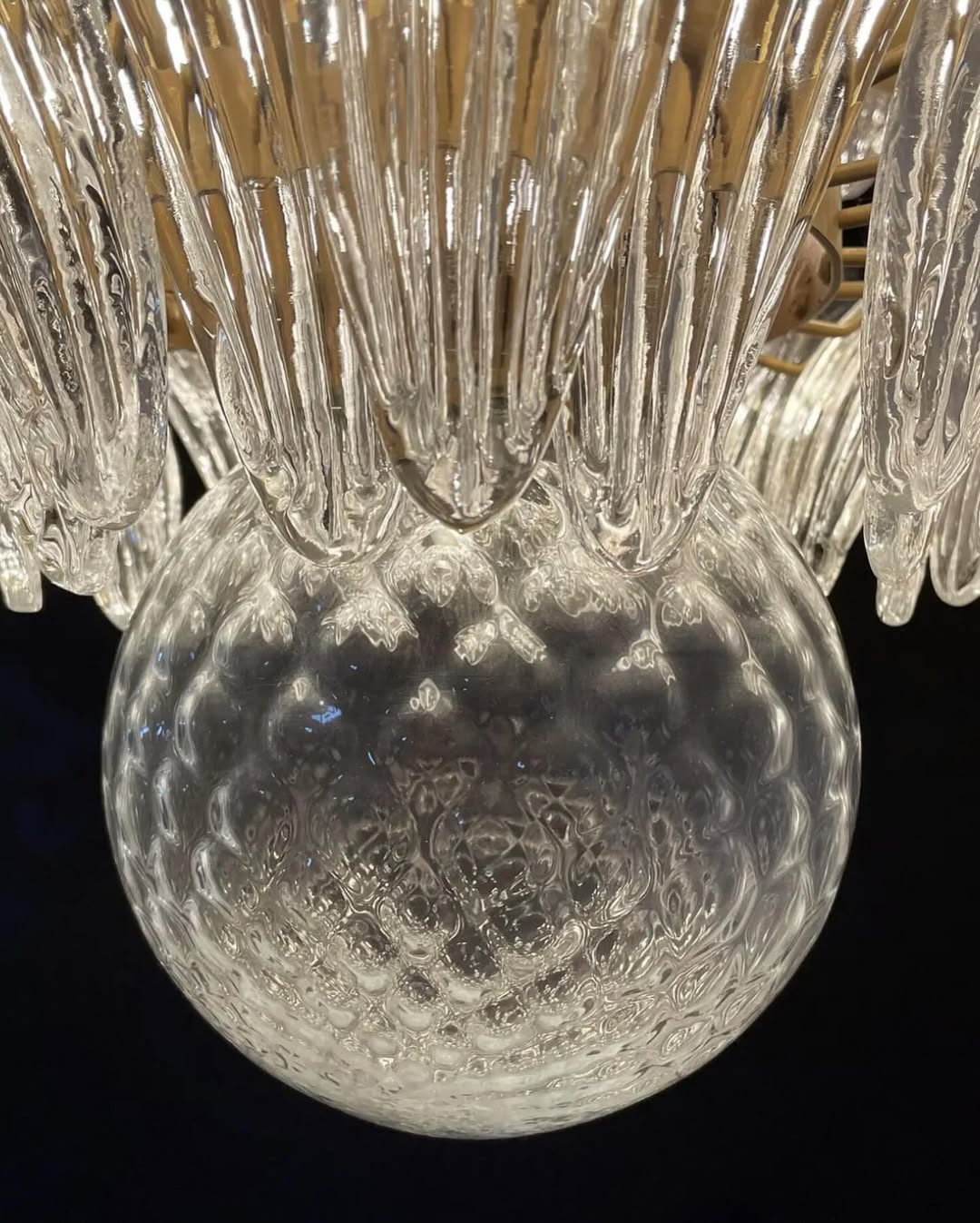 Murano Chandelier – Palmette – 163 Glasses – Smoked