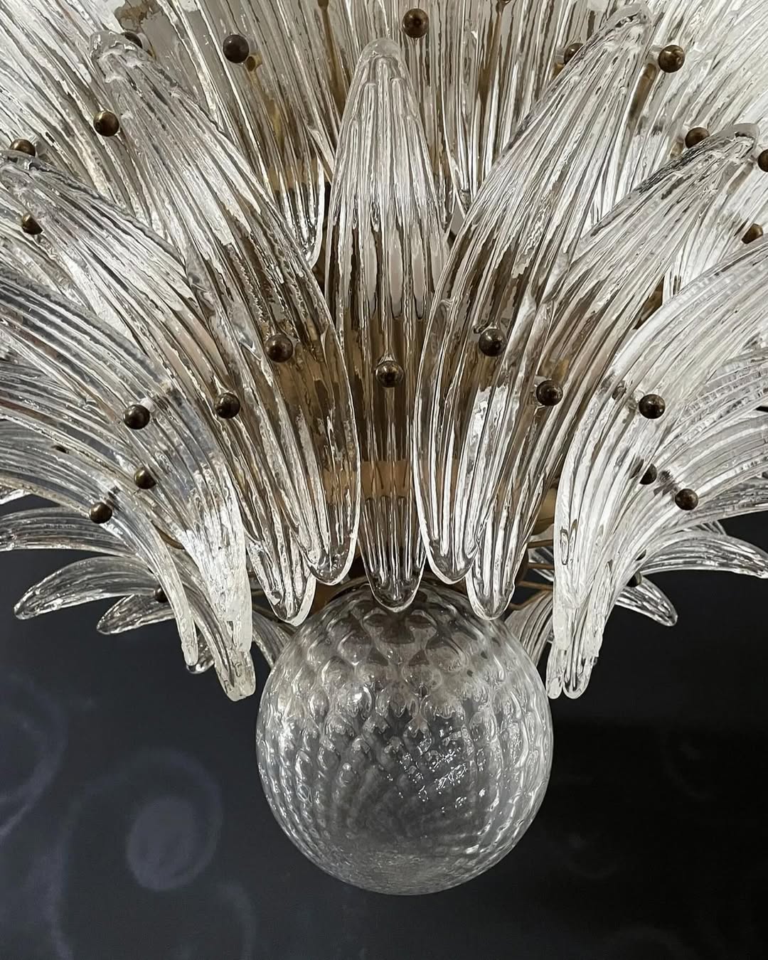 Murano Chandelier – Palmette – 163 Glasses – Smoked