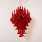 Murano Crimson Cascade Chandelier