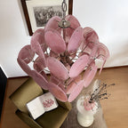Murano Pink Disks Chandelier