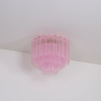 Murano Pink Glass Ceiling Light