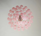 Murano Pink Glass Dewdrop Chandelier