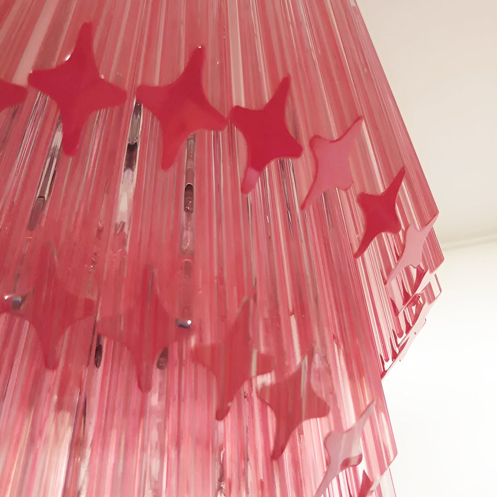 Murano Spiral Prism Glass Chandelier