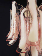 Murano Glass Chandelier – 26 Petals – Pink