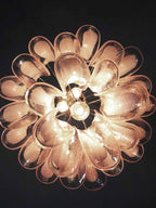 Murano Glass Chandelier – 26 Petals – Pink
