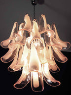 Murano Glass Chandelier – 26 Petals – Pink