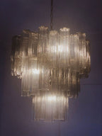 Murano Glass Chandelier – 48 Tubes – Smoked