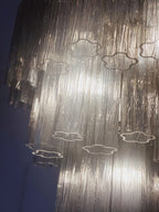 Murano Glass Chandelier – 48 Tubes – Smoked