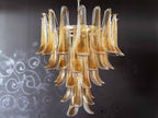 Murano Glass Chandelier – 52 Petals – Amber