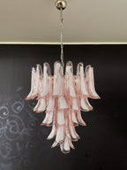 Murano Glass Chandelier – 52 Petals – Pink