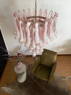 Murano Glass Chandelier – 52 Petals – Pink