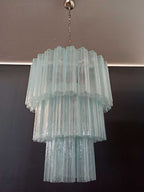 Murano Glass Chandelier – 52 Tubes – Opal