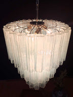 Murano Glass Chandelier – 52 Tubes – Opal