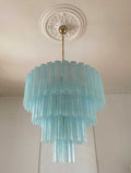 Murano Glass Chandelier – 78 Tubes – Opal
