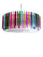 Murano Glass Chandelier – Triedri Round – 391 Prisms – Multi