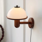 Mushroom Wood Wall Lamp