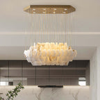 Natural Flake Alabaster Modern Chandelier