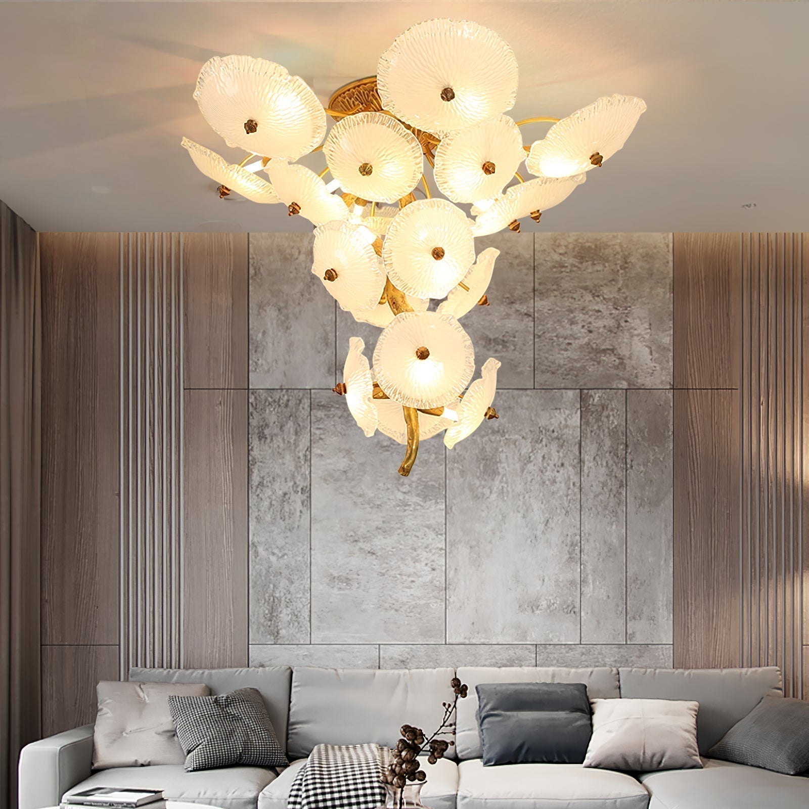 Nenufar Water Lily Branch Chandelier 23.6-Inch31.5"
