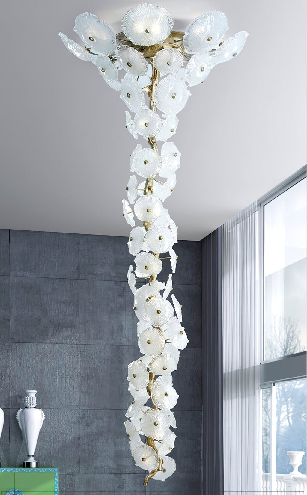 Nenufar Water Lily Branch Chandelier 23.6-Inch31.5"