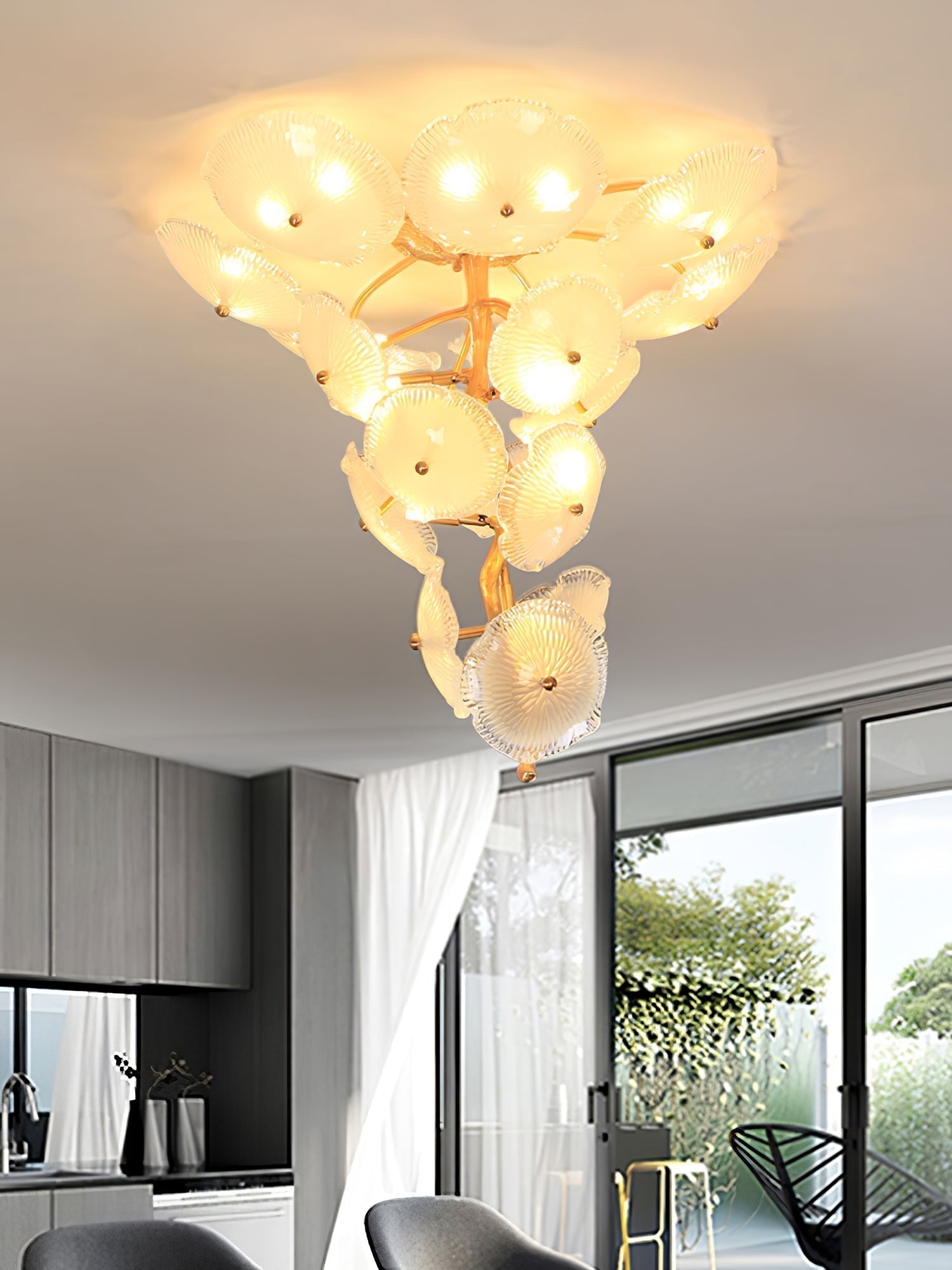 Nenufar Water Lily Branch Chandelier 23.6-Inch31.5"