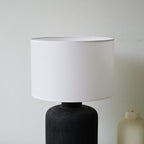 Nocturne Textured Black Table Lamp