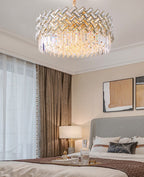 Post-Modern Light Luxury Fence Crystal Chandelier Suit for Living / dining Room