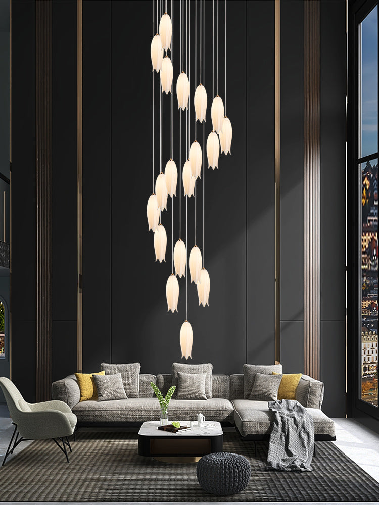 Elegant Flower Chandelier for Foyer / Staircase