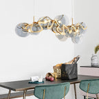 Post-Modern Light Luxury Minimalist Round Glass Cluster Chandelier for Dining / living Room / bedroom