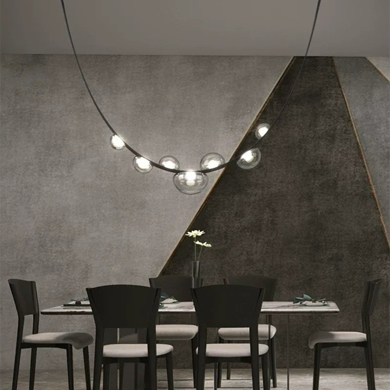Minimalist Leather Belt Chandelier for Dining / living Room