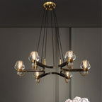 Post-Modern Light Luxury Full Brass Chandelier for Living Room / bedroom
