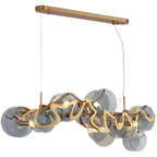 Post-Modern Light Luxury Minimalist Round Glass Cluster Chandelier for Dining / living Room / bedroom