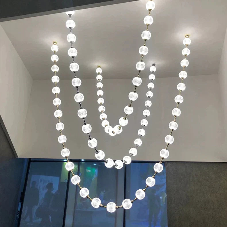 Modern Creative Pearl Necklace Chandelier for Living Room / staircase / foyer / entryway