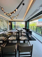 Minimalist Leather Belt Chandelier for Dining / living Room